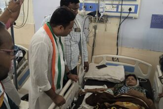 "भिण्ड जिला अस्पताल हादसा SNCU वार्ड सीलिंग कोलैप्स।"